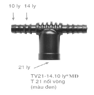 T 21 nối vòng nhựa PVC ( màu ĐEN)  T V21- 14.10* MĐ