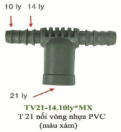 T 21 nối vòng nhựa PVC ( màu XÁM)  T V21- 14.10* MX