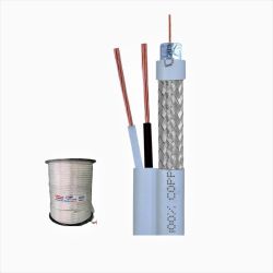 Dây Tivi SP liền nguồn RG59/CCS+2cx0.4/SP/TR/CCS/SP Sino (trắng)