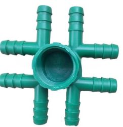 Nối ren trong 34 chia 8 nhánh 14 ly (xanh)  NRT34 – 8 nhánh