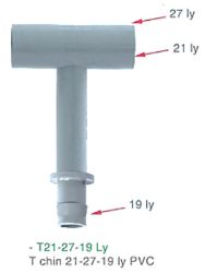 T chin 21-27 -19 mm nhựa PVC  T 21.27 – 19 ly