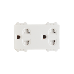2 Ổ cắm 3 chấu có màn che 16A SCUE2 Sino (series S18C)